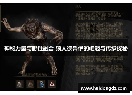 神秘力量与野性融合 狼人德鲁伊的崛起与传承探秘